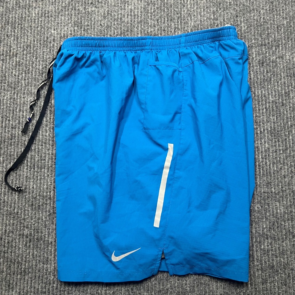 Nike Mens Phenom Dri-FIT Running Shorts Blue Lined Zipper Pocket 683279 large